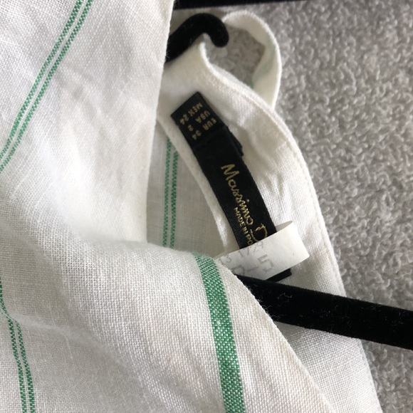 MASSIMO DUTTI linen striped top - Picture 3 of 4
